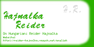 hajnalka reider business card
